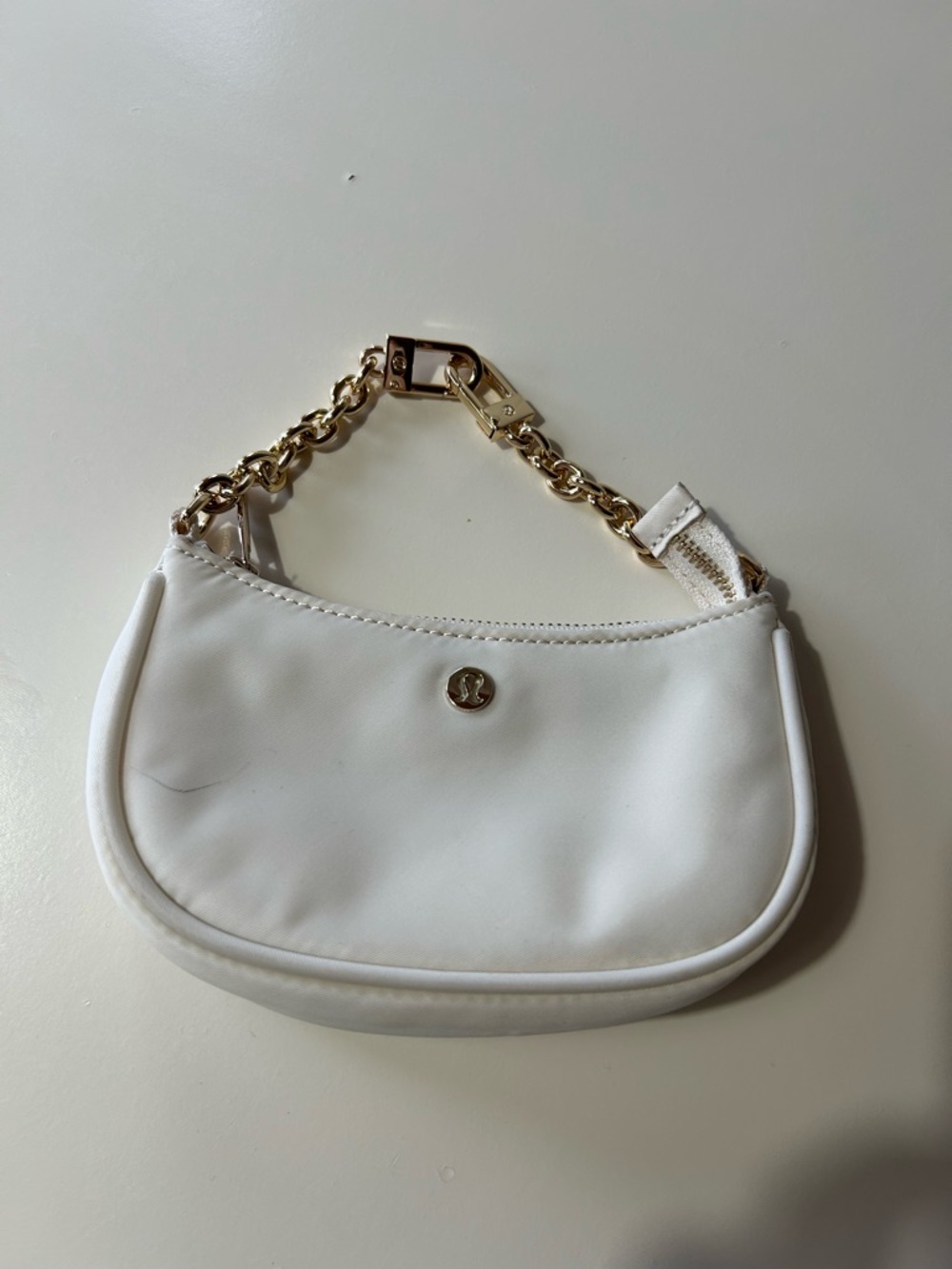 lululemon athletica White Mini Chain-Handle Hobo Bag